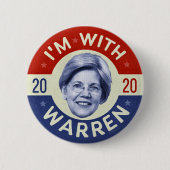 Elizabeth Warren Präsident 2020 Demokrat Pic Retro Button (Vorderseite)
