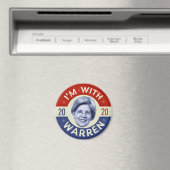 Elizabeth Warren Präsident 2020 Demokrat Pic Retro Magnet (In Situ (Geschirrspüler))