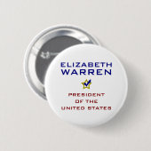 Elizabeth Warren Präsident USA V2 Button (Vorne & Hinten)