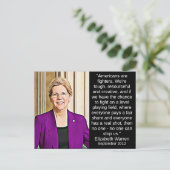 Elizabeth Warren Zitat Politische Nostalgie Postkarte (Stehend Vorderseite)