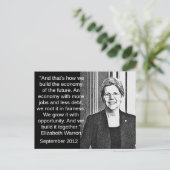Elizabeth Warren Zitat Politische Nostalgie Postkarte (Stehend Vorderseite)