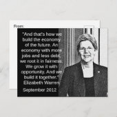 Elizabeth Warren Zitat Politische Nostalgie Postkarte (Vorne/Hinten)