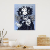 Elizabeth White Persian Cat Angel Poster (Küche)
