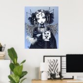 Elizabeth White Persian Cat Angel Poster (Heimbüro)