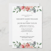 Elizabeth Zwei werden eins Christliche Hochzeit Einladung (Vorderseite)
