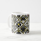 Elizabethan Blackwork-Fliese Kaffeetasse (Vorderseite Links)