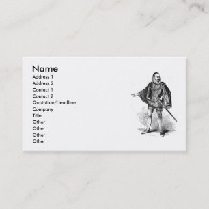 Elizabethan Closing Business Card Visitenkarte