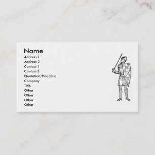 Elizabethan Costumes Business Card Visitenkarte