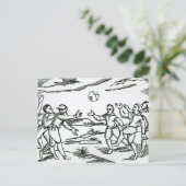Elizabethan Football Postkarte (Stehend Vorderseite)