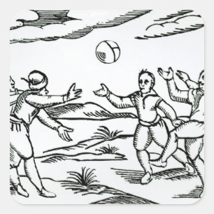 Elizabethan Football Quadratischer Aufkleber
