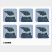 Elizabethan Raven-Sticker Quadratischer Aufkleber (Blatt)