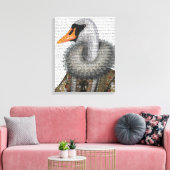 Elizabethan Swan Leinwanddruck (Insitu (Wohnzimmer))
