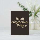Elizabethan Thing (TM) Postkarte (Stehend Vorderseite)