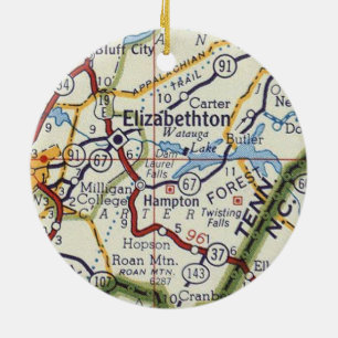 Elizabethton Keramik Ornament