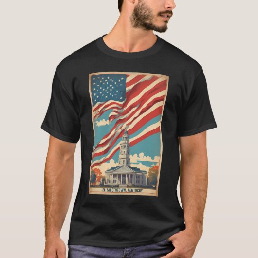 Elizabethtown Kentucky Usa Vintage Tourismus T-Shirt (Vorderseite)