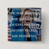 Elizabethwarren dennoch bestand sie Abzeichen fort Button (Vorderseite)