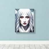 Elizavella Vampire Witch Woman Fantasy Dark Art Leinwanddruck (Insitu (Holzboden))