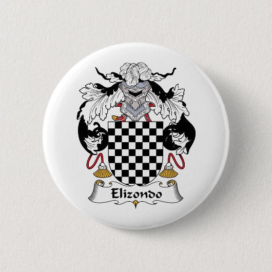 Elizondo Familienwappen Button (Vorderseite)
