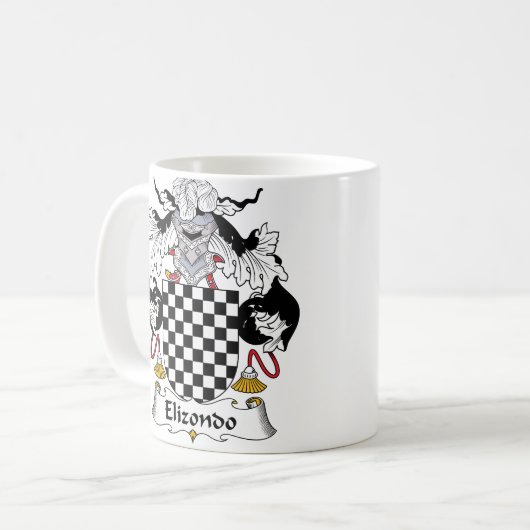 Elizondo Familienwappen Kaffeetasse (Vorderseite Links)