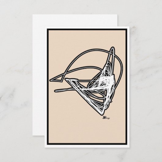 ELJAYEFF Design Minamalist Danke Note Card (Vorne/Hinten)