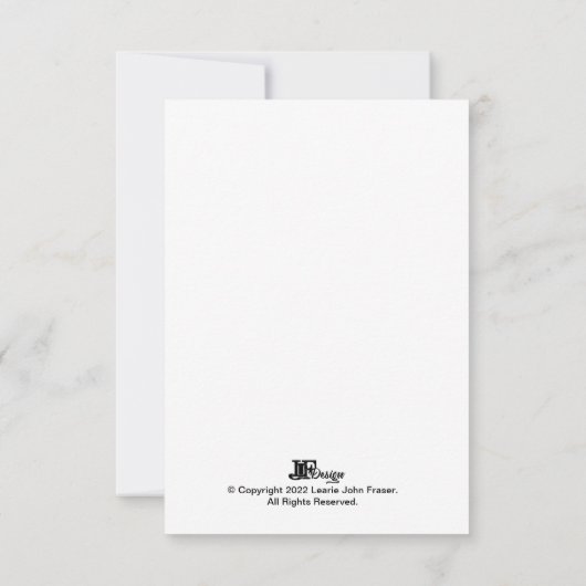 ElJayEff Design Minamalist Wohnung Danke Karte (Rückseite)