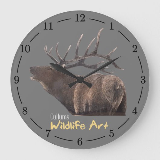 Elk Acrylic Wall Clock Große Wanduhr (Vorderseite)
