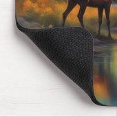 Elk am Rocky Mountain Stream Schöne Malerei Mousepad (Ecke)