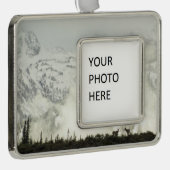 Elk at Grand Teton National Park Fotografy Rahmen-Ornament Silber (Rechts)
