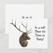 Elk-Buck-Einladung Einladung (Vorne/Hinten)