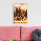 Elk Bull Leinwanddruck (Insitu (Wohnzimmer))