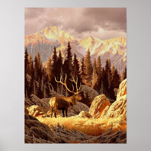 Elk Bull Poster (Vorne)