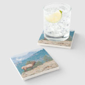 Elk (Cervus elephus) Steinuntersetzer (Seitenansicht)