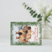 Elk Christmas Feiertagspostkarte (Stehend Vorderseite)