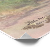 Elk Crossing Misty River Print Poster (Ecke)