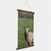 Elk Custom 26"x36" Vertikal (Portrait), ein Panel Wandteppich Mit Holzrahmen (Gewinkelt)