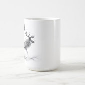 Elk Deer Stag Silhouette Tasse (Mittel)
