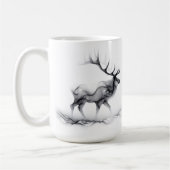 Elk Deer Stag Silhouette Tasse (Links)
