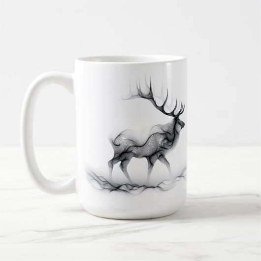 Elk Deer Stag Silhouette Tasse (Links)