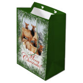 Elk Frohe Weihnachtsgrüße Mittlere Geschenktüte (Rückseite Schrägansicht)