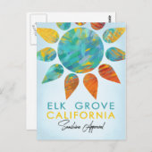 Elk Grove California Sunshine Travel Postkarte (Vorne/Hinten)
