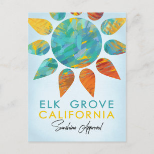 Elk Grove California Sunshine Travel Postkarte