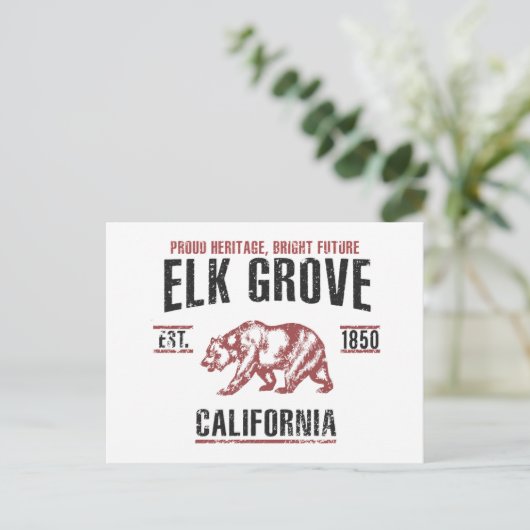 Elk Grove Postkarte (Stehend Vorderseite)