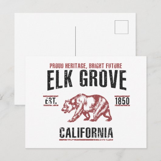 Elk Grove Postkarte (Vorne/Hinten)