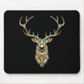 Elk Head _ Face Artistic Illustration Graphic Mousepad (Vorne)