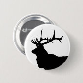 Elk Head Silhouette Button (Vorne & Hinten)