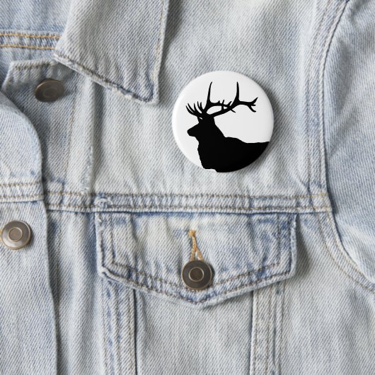 Elk Head Silhouette Button (Beispiel)