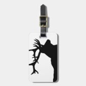 Elk Head Silhouette Gepäckanhänger (Vorderseite vertikal)