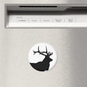 Elk Head Silhouette Magnet (In Situ (Geschirrspüler))