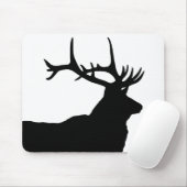 Elk Head Silhouette Mousepad (Mit Mouse)