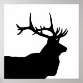Elk Head Silhouette Poster (Vorne)